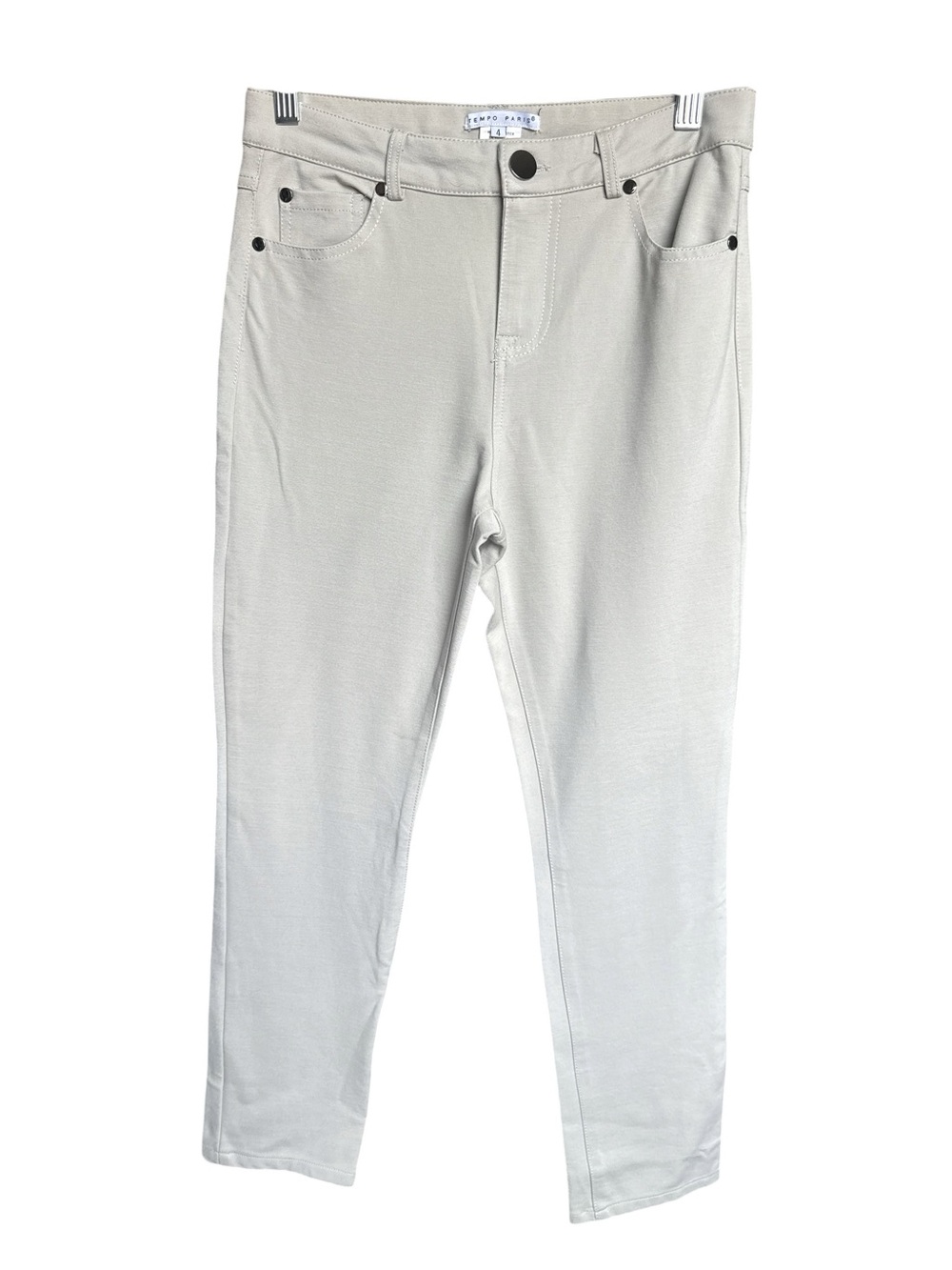 Tempo Paris Straight Leg Stone color pants $98 MSRP